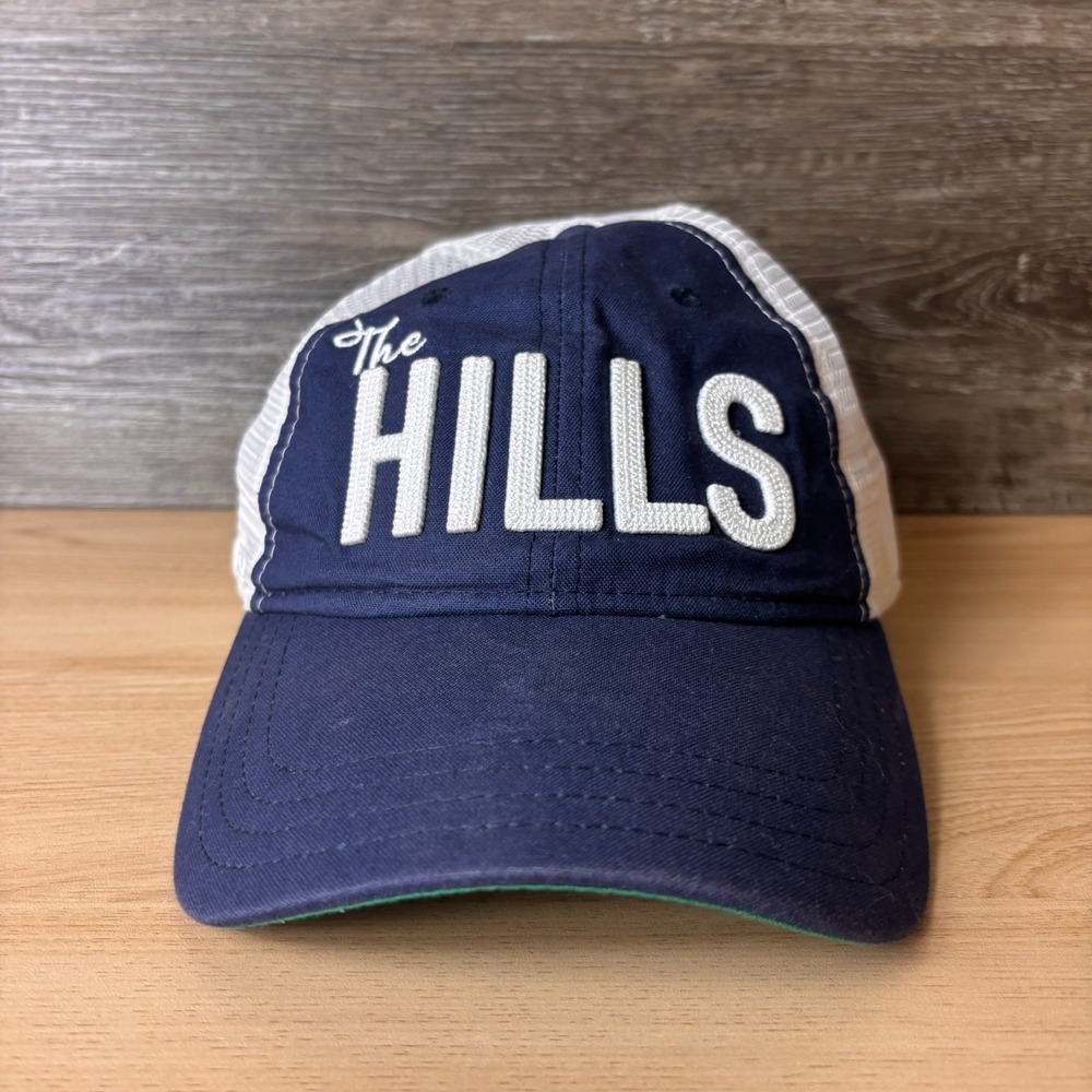 The Hills Hat Cap Snap Back Blue Mesh Embroidered Mens